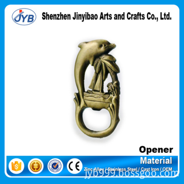 Novel and fancy new bottle opener custom zinc alloy dolphin shape animal beer opener